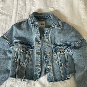 ZARA JEAN CROPPED JACKET